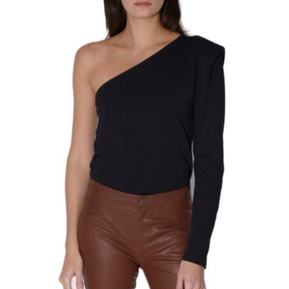 WALTER BAKER Berkley Top Size Small One Shoulder Black Designer Luxury Going Out